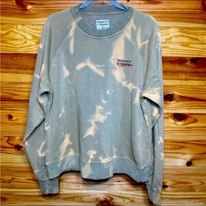 Maker's Mark whisky Sweatshirt Men's Brown Tan Beige Tie Dye